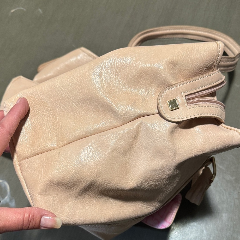 Liz Claiborne Blush Pink Shoulder Tote with Front Flap - Picture 4 of 12